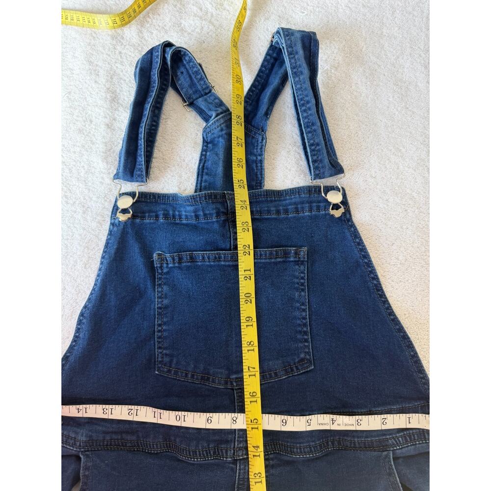 Vintage Inspired Cotton Blend Denim Overall Romper XL Blue Shortalls Utility - Picture 6 of 9